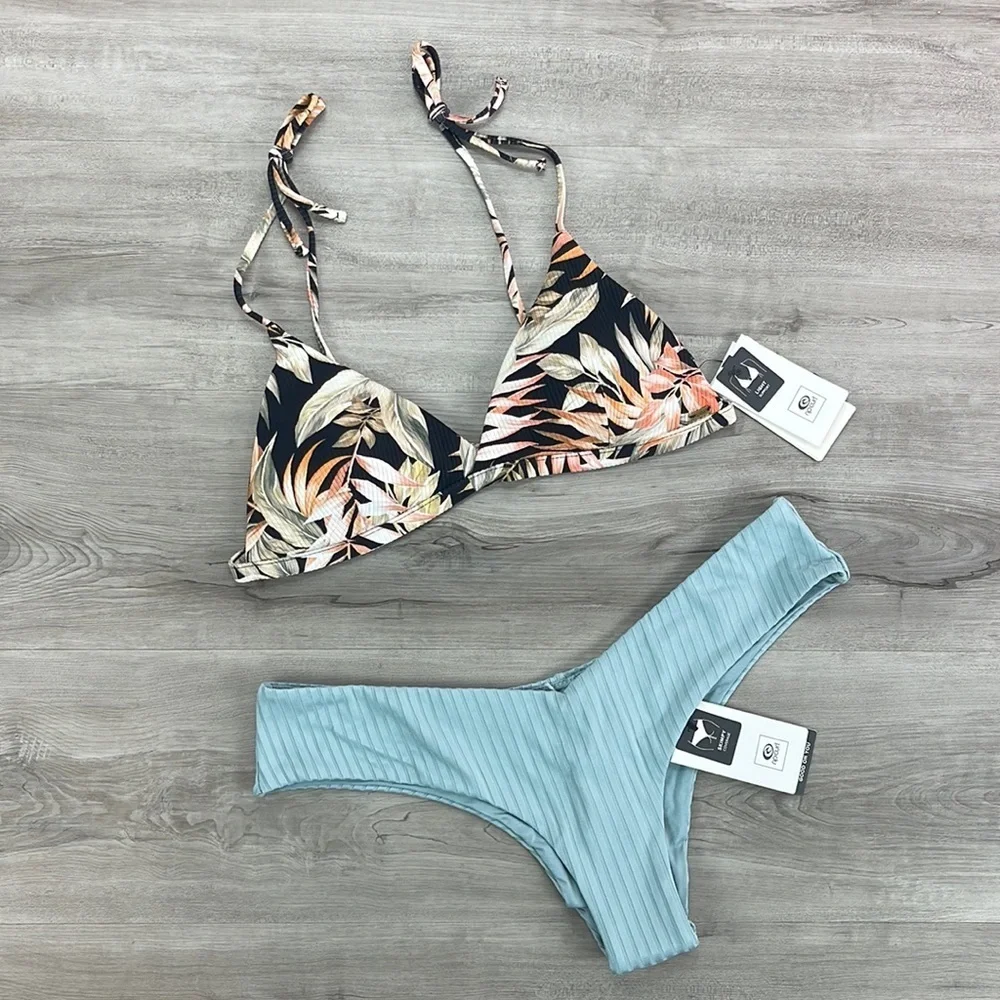 ☀️RIP CURL☀️ HAVANA TRI TOP PREMIUM SURF SKIMPY HIPSTER BIKINI SET